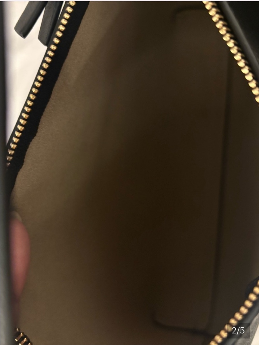 Toteme Black Leather Shoulder Bag Gold Tone Accents - Picture 3 of 9